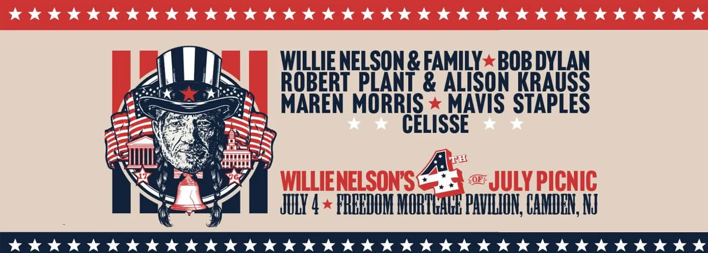 Willie Nelson&#8217;s 4th of July Picnic: Willie Nelson, Bob Dylan, Robert Plant, Alison Krauss &amp; Maren Morris